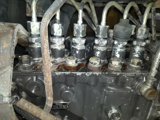 Les conduites d’une pompe d’injection